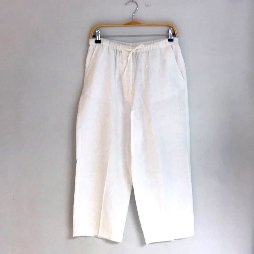 JENNIFER MORE Linen Capri Pants - Picture 1 of 6